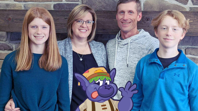 The Kustermans family together at the adventure farm