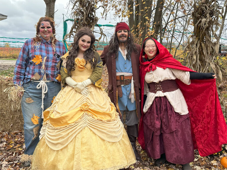 Children in Halloween costumes at the Kustermans Fall Festival