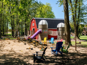 The Adventure Barn main building at Kustermans Adventure Farm