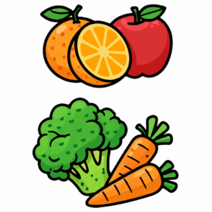 Fresh fruits and vegetables recommended as snacks for summer camp