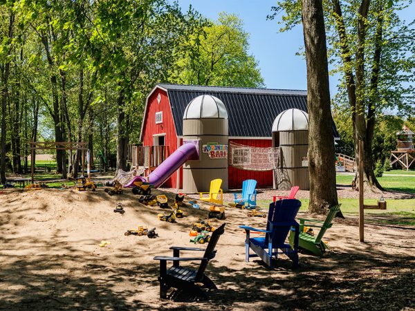 The Adventure Barn main building at Kustermans Adventure Farm