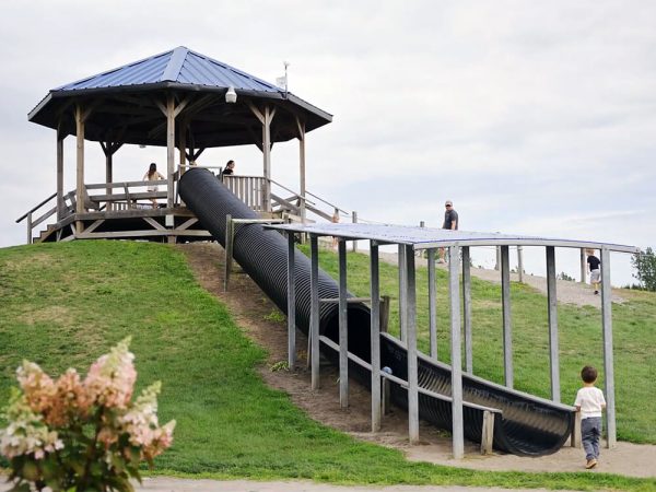 Blueberry Hill slide and play area for kids at Kustermans Adventure Farm
