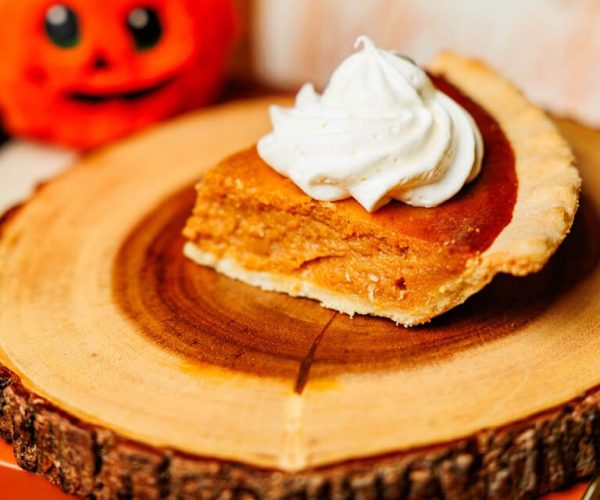 Slice of pumpkin pie at the Kustermans Fall Festival