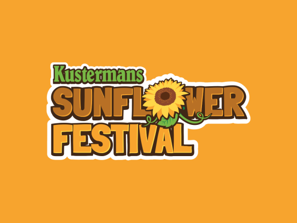 Sunflower festival banner at Kustermans Adventure Farm